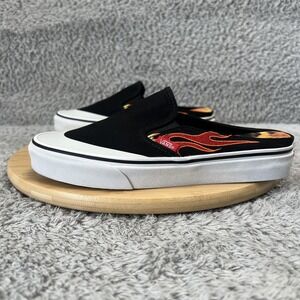 Vans A$AP Rocky Slip-On Mule Shoes Mens 6.5 Womens 8 Black Flame Canvas Sneaker